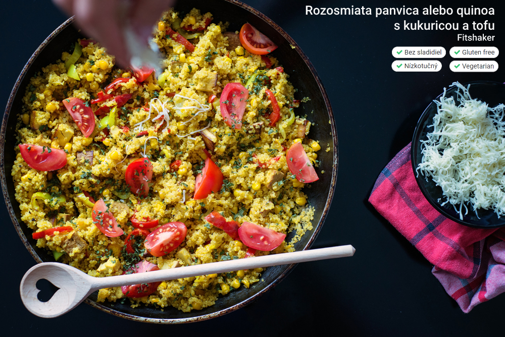 RECEPT - Rozosmiata panvica alebo quinoa s kukuricou a tofu.